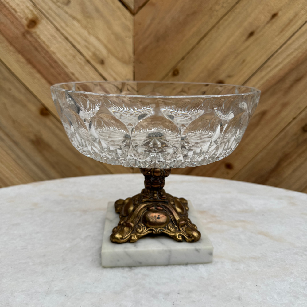 Vintage Bowl | Marble, Gold & Glass