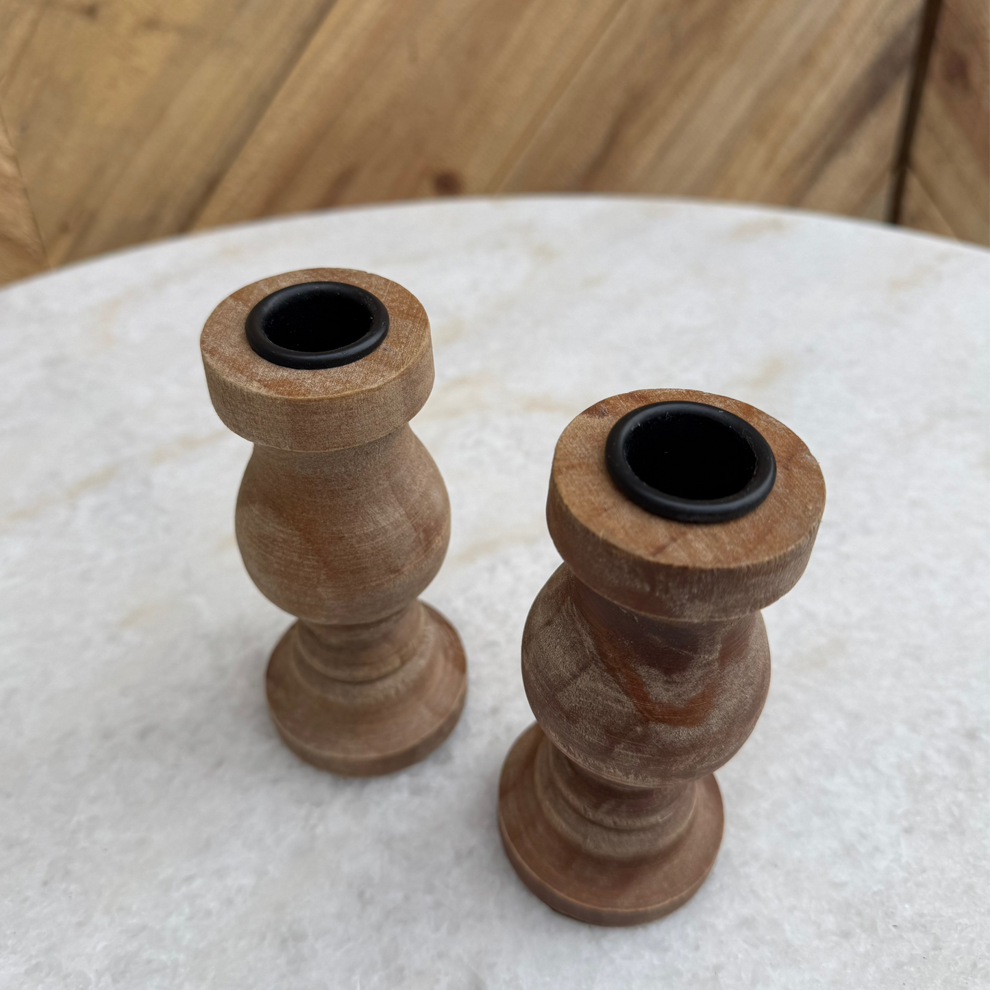 
                  
                    Wood Candle Sticks | Set of 2
                  
                