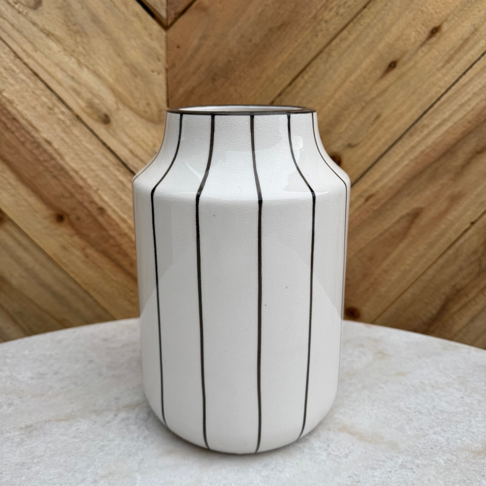 Stripped Ceramic Vase | $5 each | 2 available