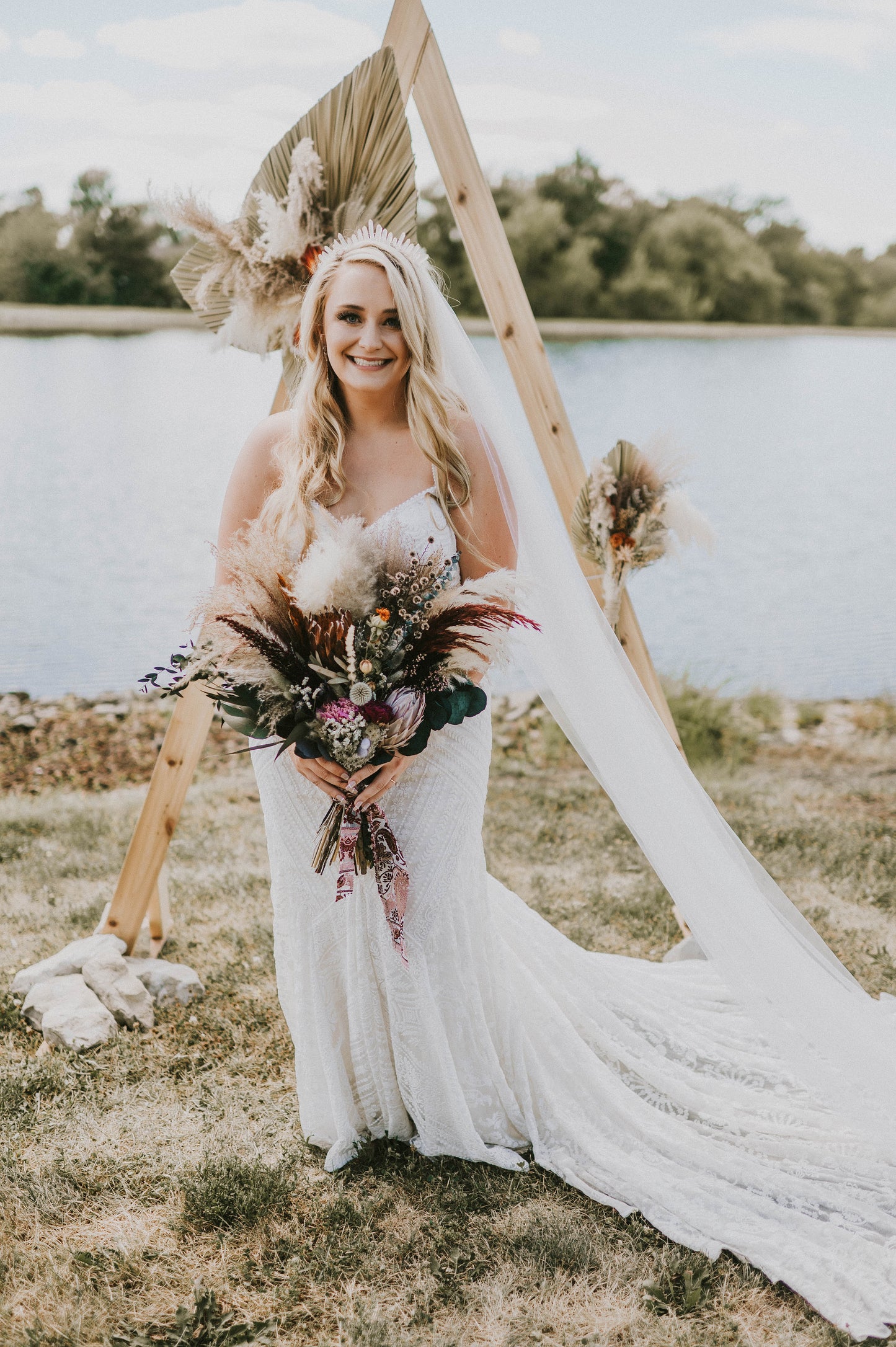 XL dried flower custom bridal bouquet